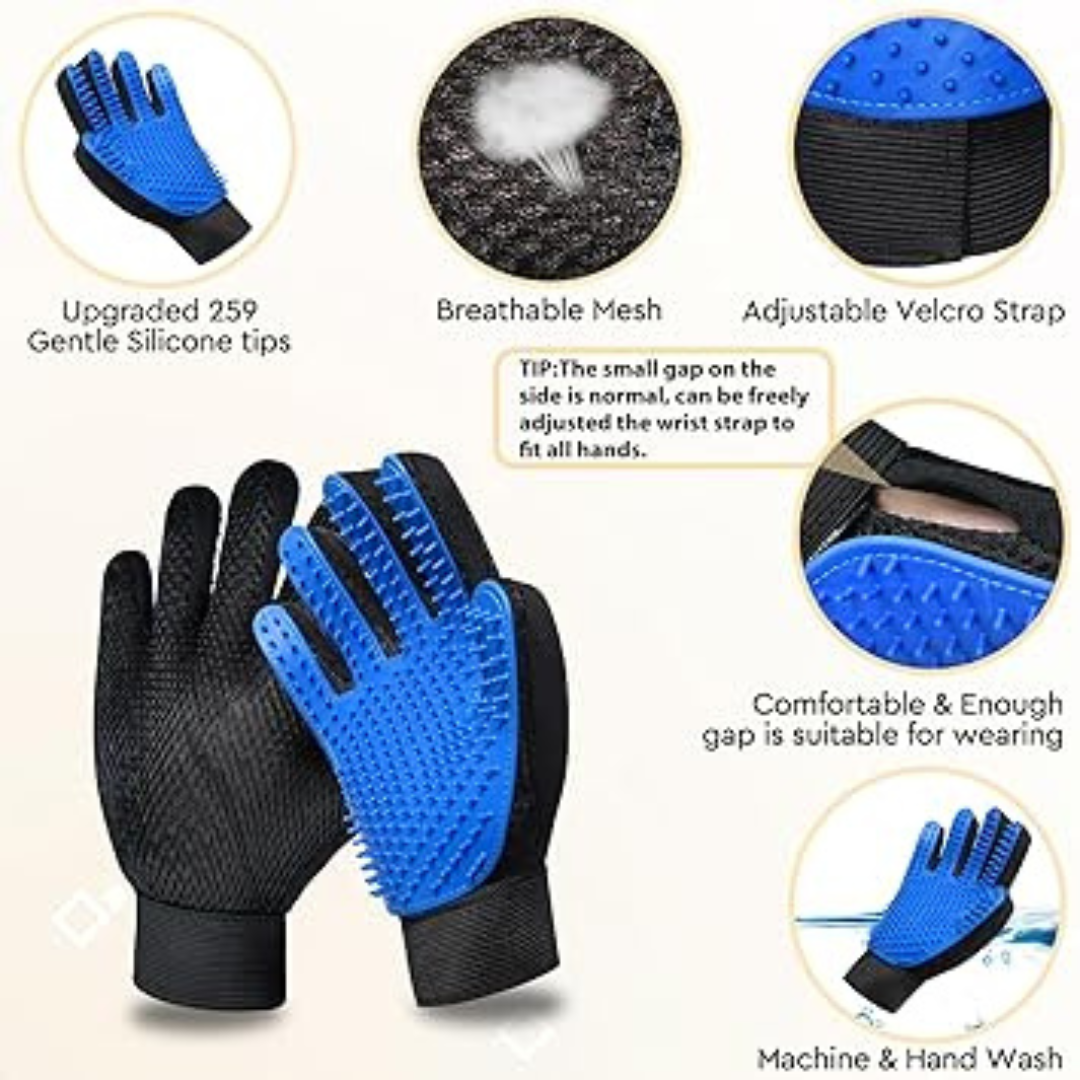 Pet Grooming Glove for Dogs & Cats